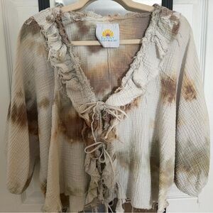 Bohemian Women's Tie-Dye Top - Boutique